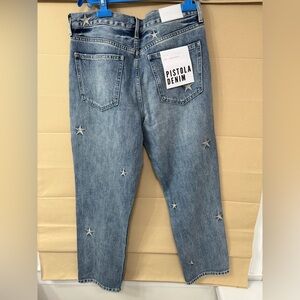 Pistola Star-Embellished Blue Jeans